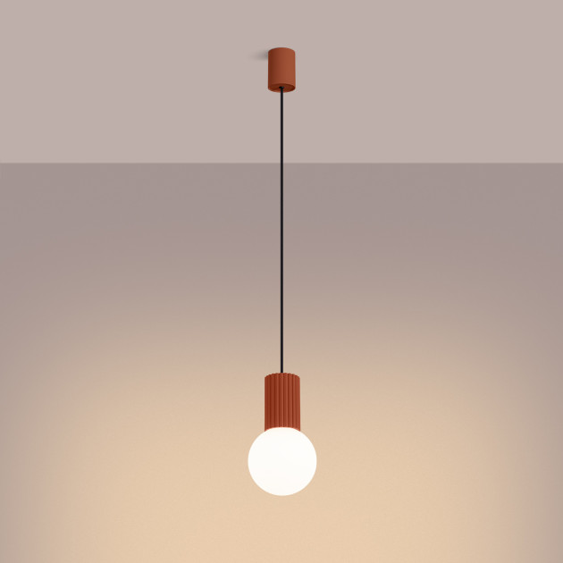 Lampe suspendue HALO 1 rouge ochra