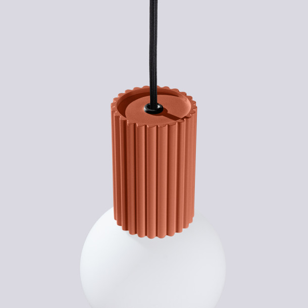 Lampe suspendue HALO 1 rouge ochra