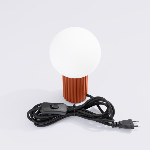 Lampe à poser HALO rouge ochra