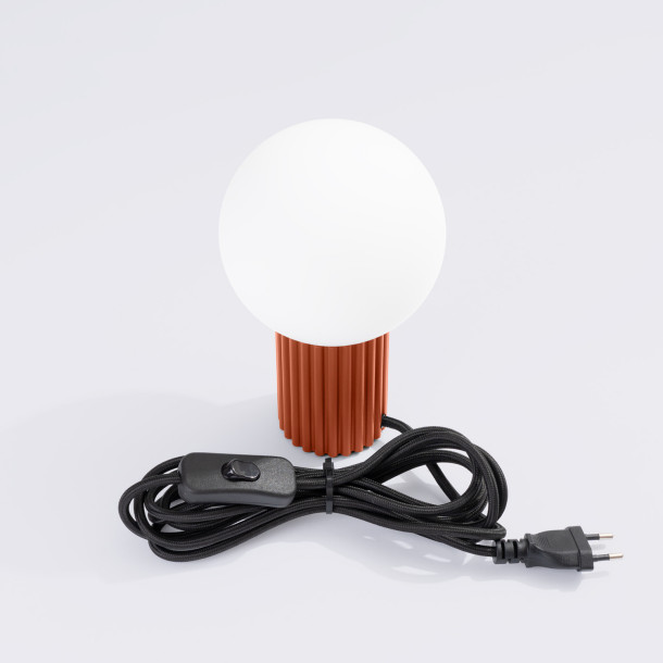 Lampe à poser HALO rouge ochra