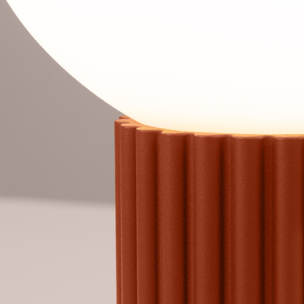 Lampe à poser HALO rouge ochra