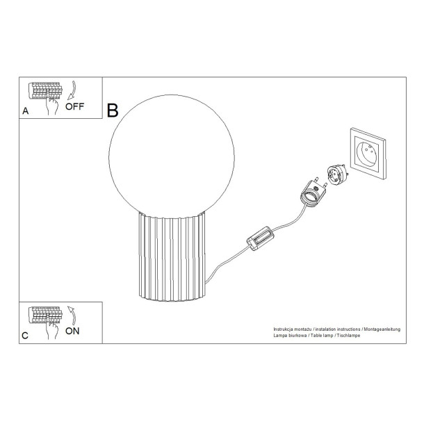 Lampe à poser HALO rouge ochra
