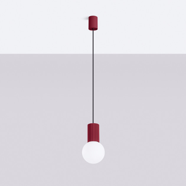Lampe suspendue HALO 1 bordeaux