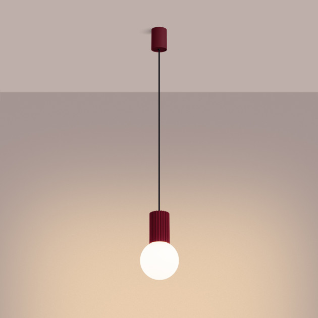 Lampe suspendue HALO 1 bordeaux
