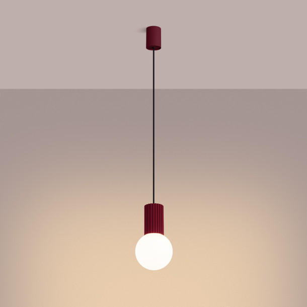 Lampe suspendue HALO 1 bordeaux