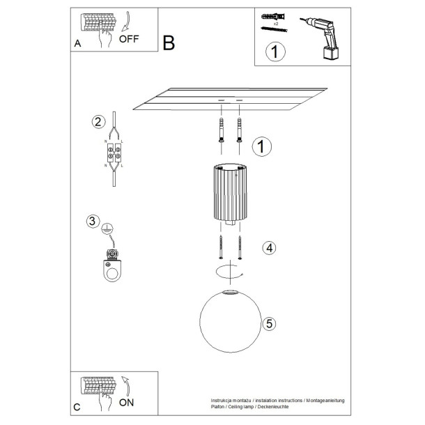 Plafonnier HALO peach IP44