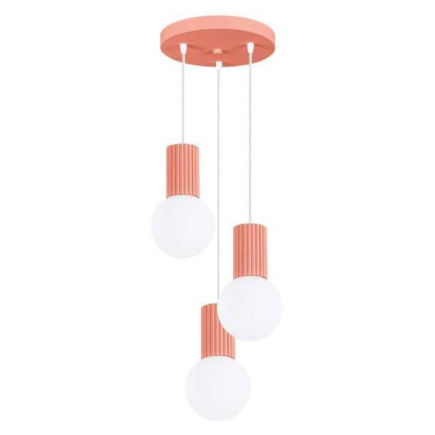 Lampe pendante HALO 3P peach
