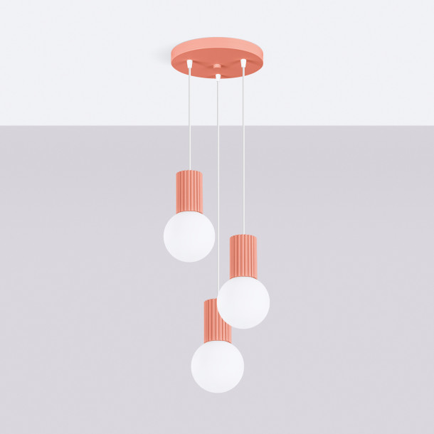 Lampe pendante HALO 3P peach