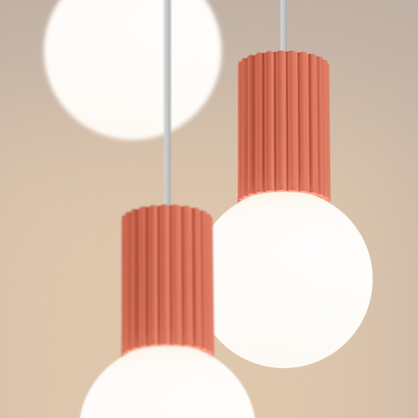 Lampe pendante HALO 3P peach