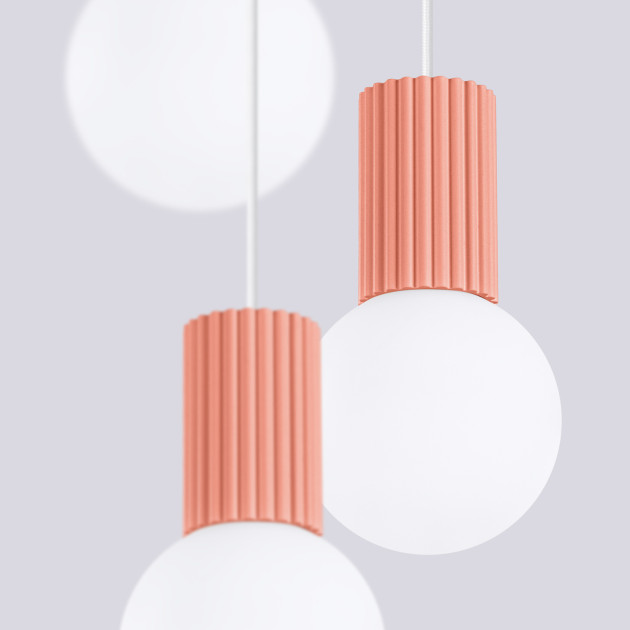 Lampe pendante HALO 3P peach