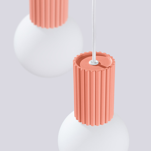 Lampe pendante HALO 3P peach
