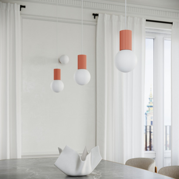 Lampe pendante HALO 3P peach