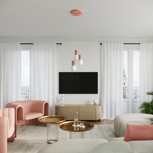 Lampe à poser HALO peach